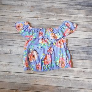 💥$5 TODAY!! sz L Arizona floral off  shoulder top